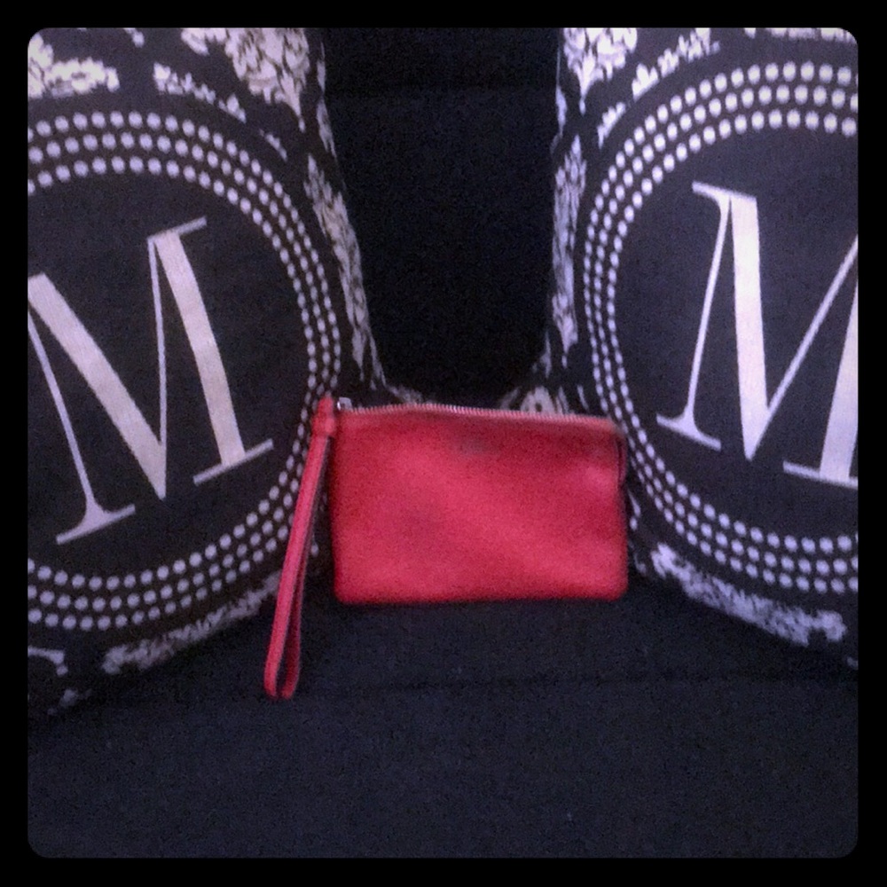 PRELOVED Coach red wristlet